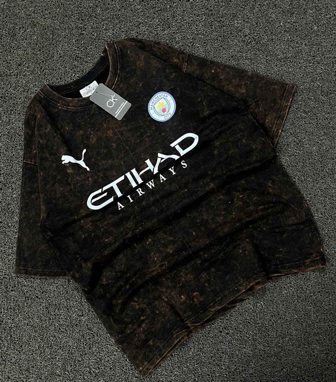 City Acid Wash Tee – Midnight Black