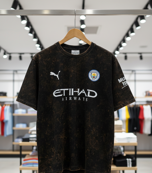 City Acid Wash Tee – Midnight Black