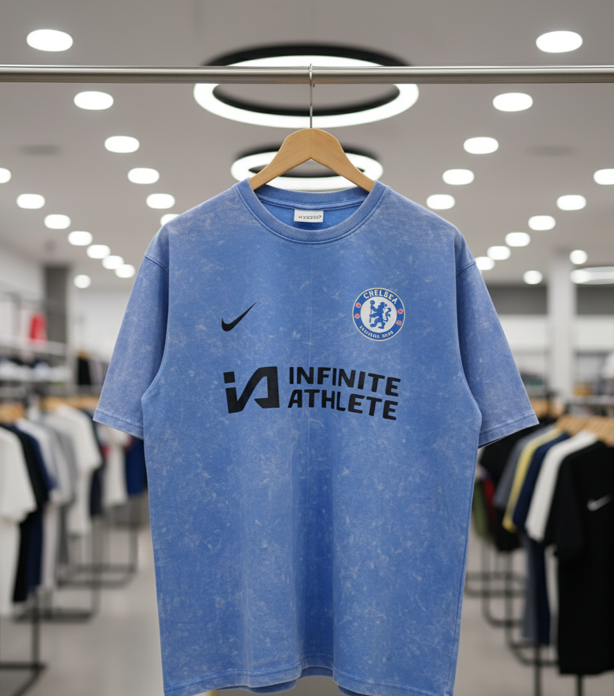 Chelsea Acid Wash Tee – Blue Storm