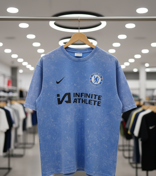 Chelsea Acid Wash Tee – Blue Storm